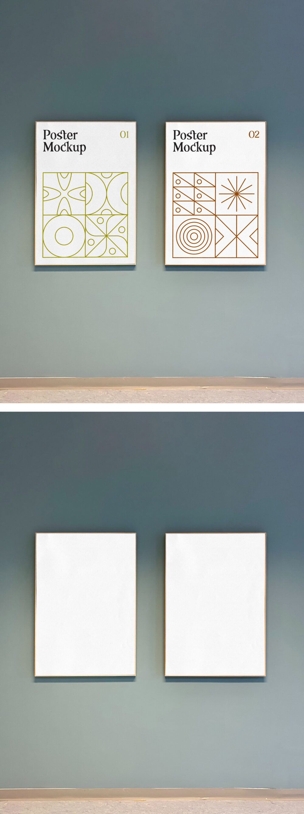 Double Poster PSD Mockup — Mr.Mockup | Graphic Design Freebies