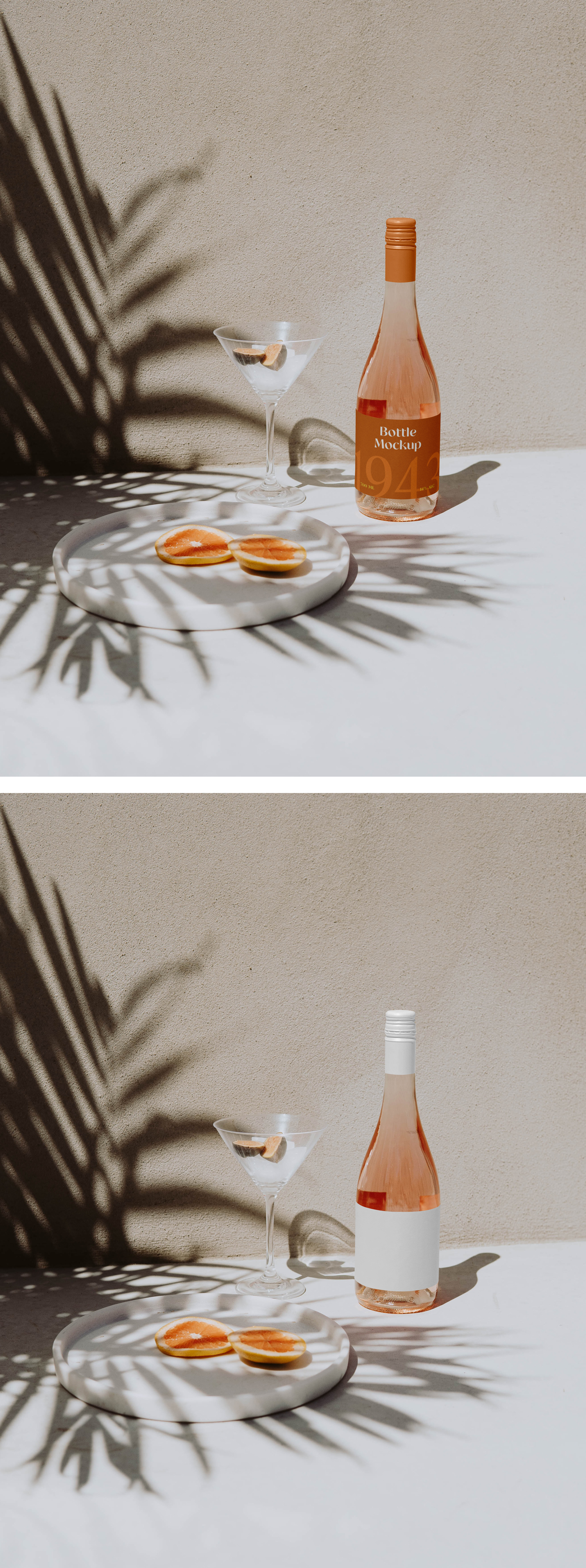 Elegant Champange Bottle Mockup