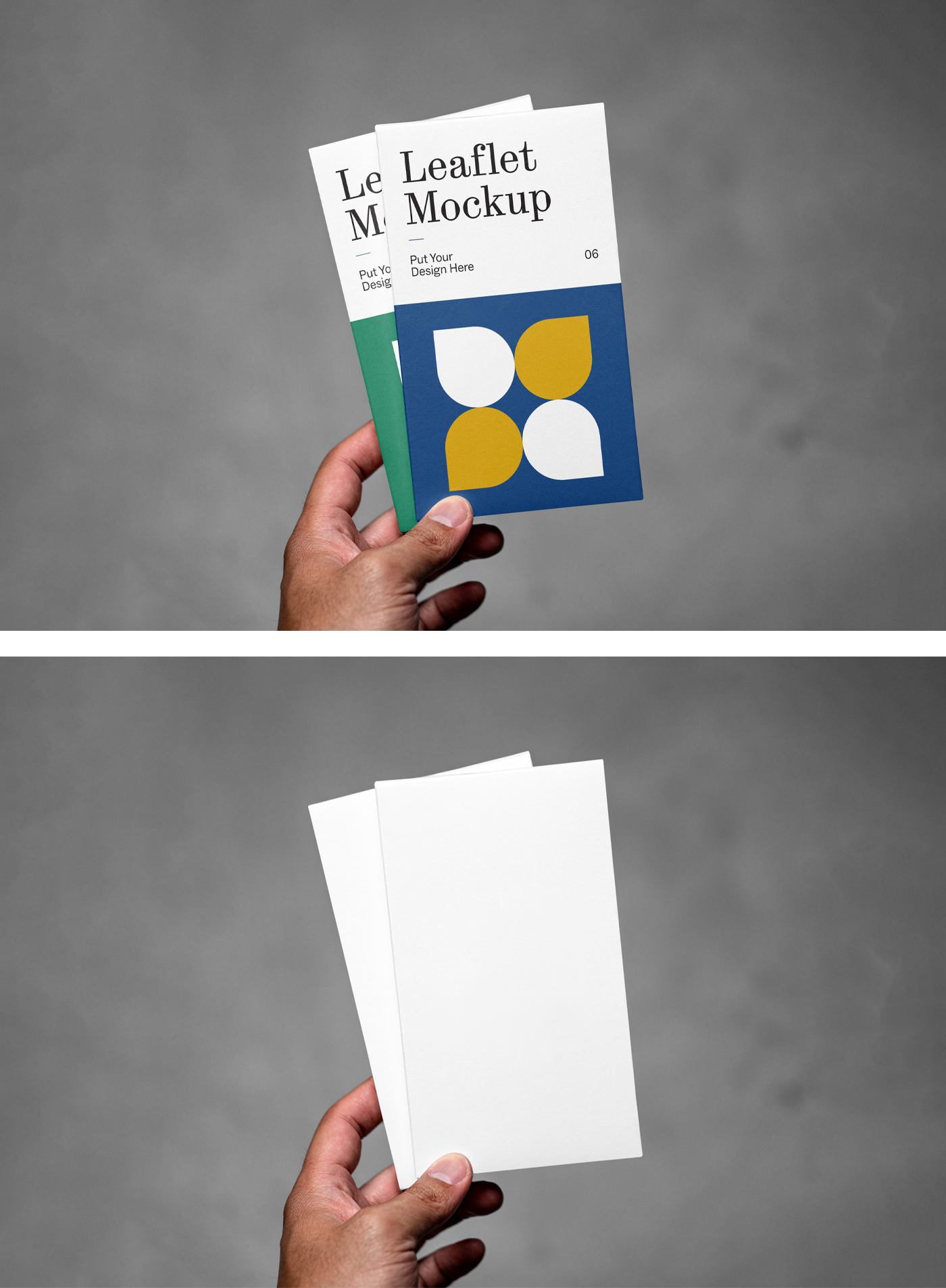 Leaflet PSD Mockup