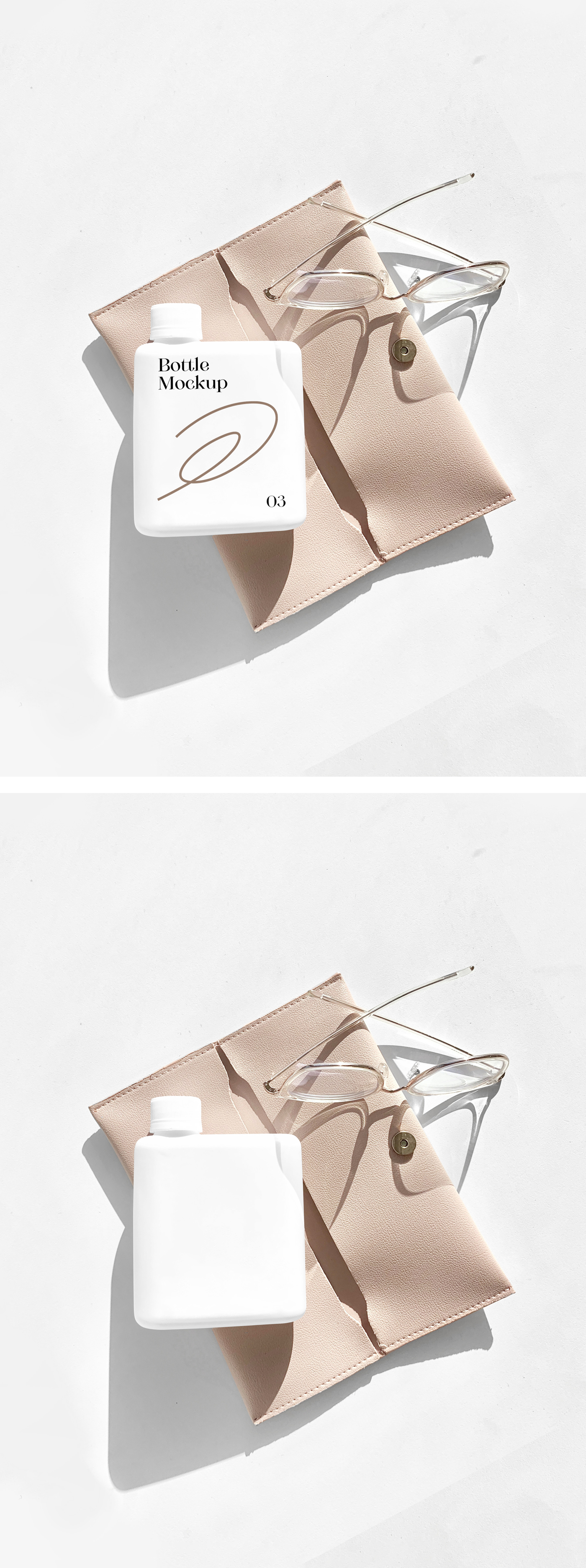 Square Bottle Mockup