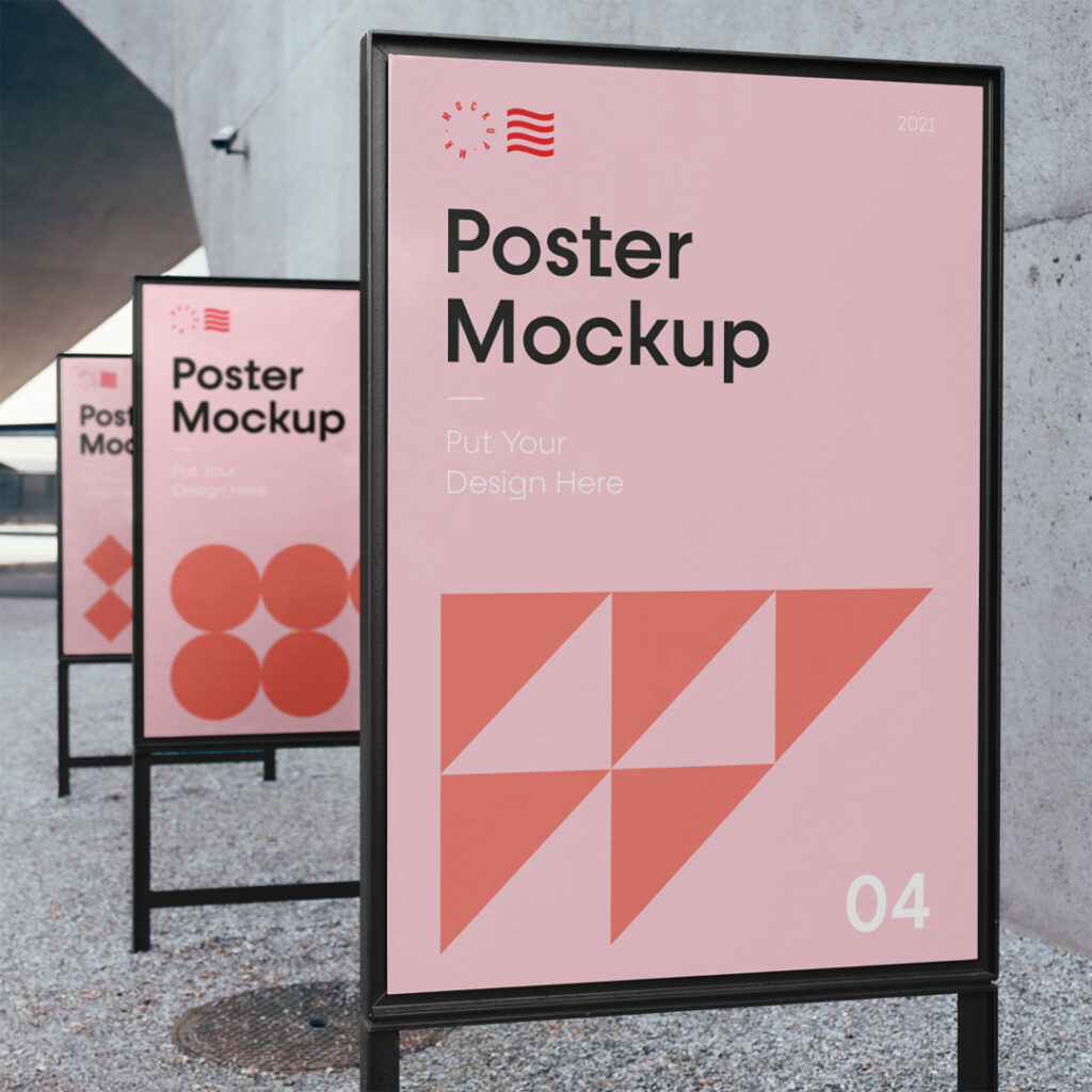 Triple Poster Mockup