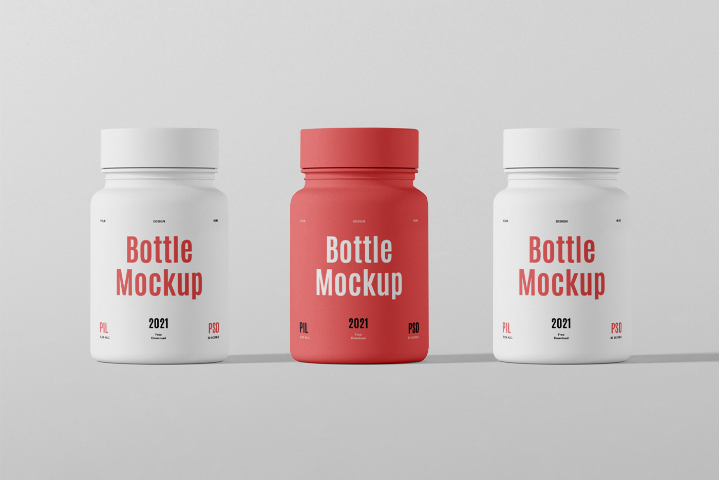 Small Glass Bottle Mockup — Mr.Mockup