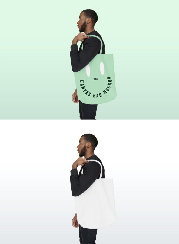 Men with Canvas Bag Mockup — Mr.Mockup | Graphic Design Freebies