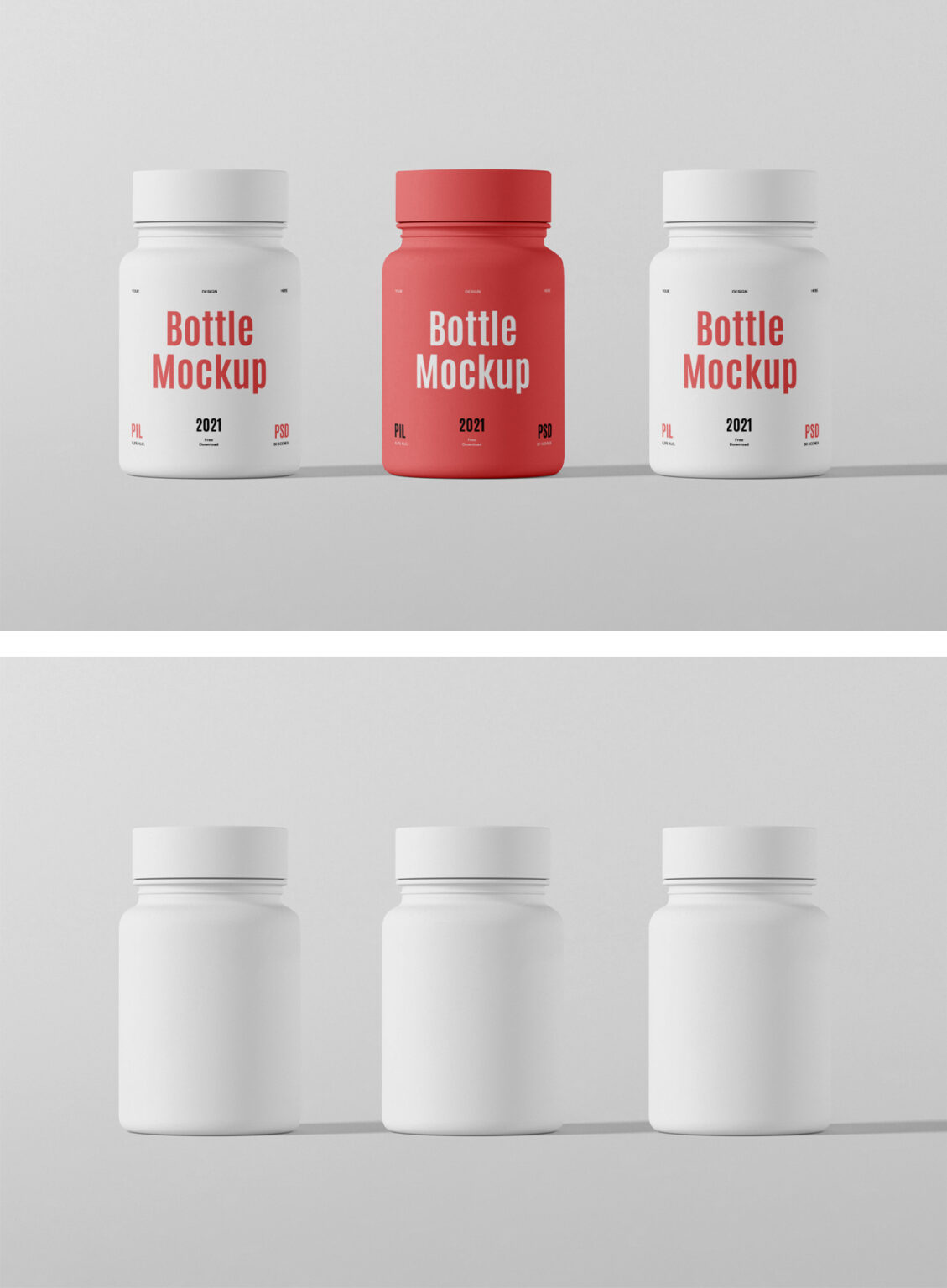 Mini Plastic Bottle PSD Mockup — Mr.Mockup | Graphic Design Freebies