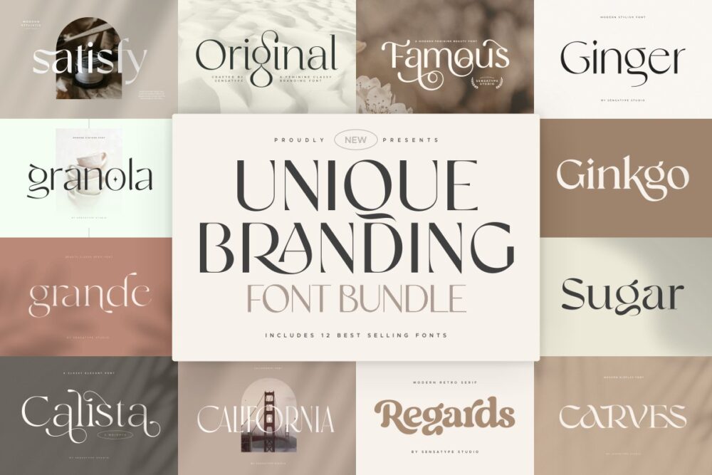 Unique Branding Modern Font Bundle