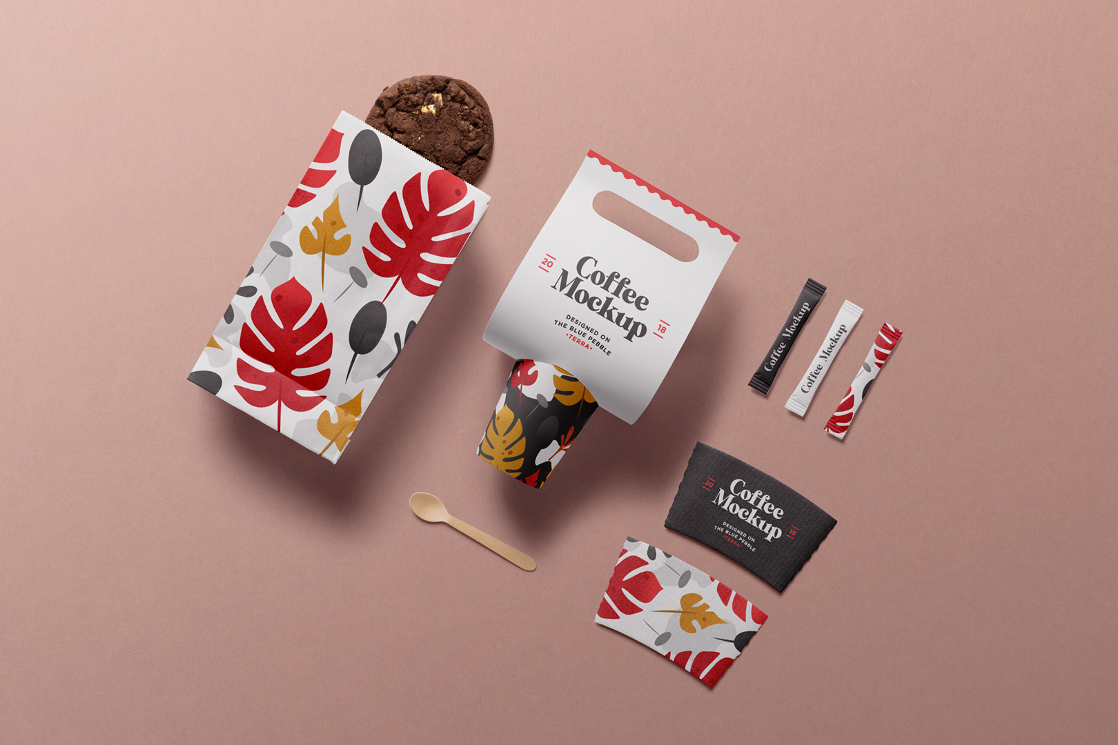 Coffee Mockup Premade Scene