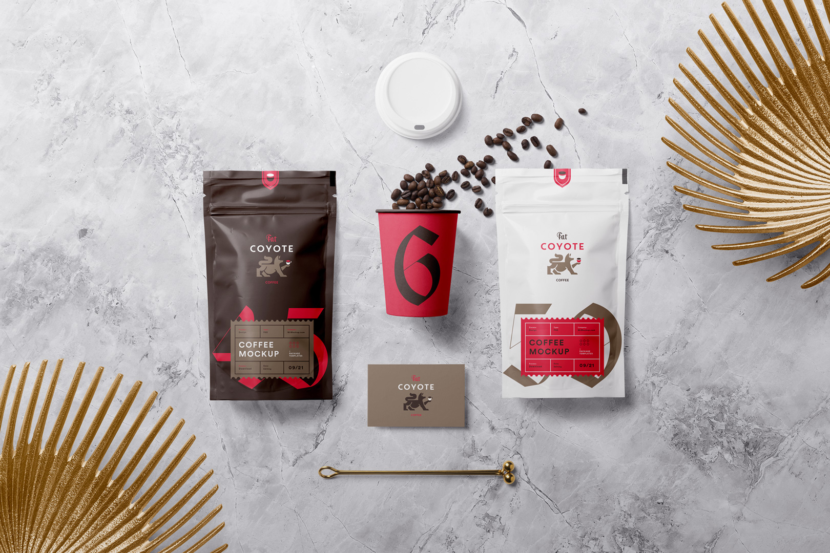 Coffee Mockup Premade Scene