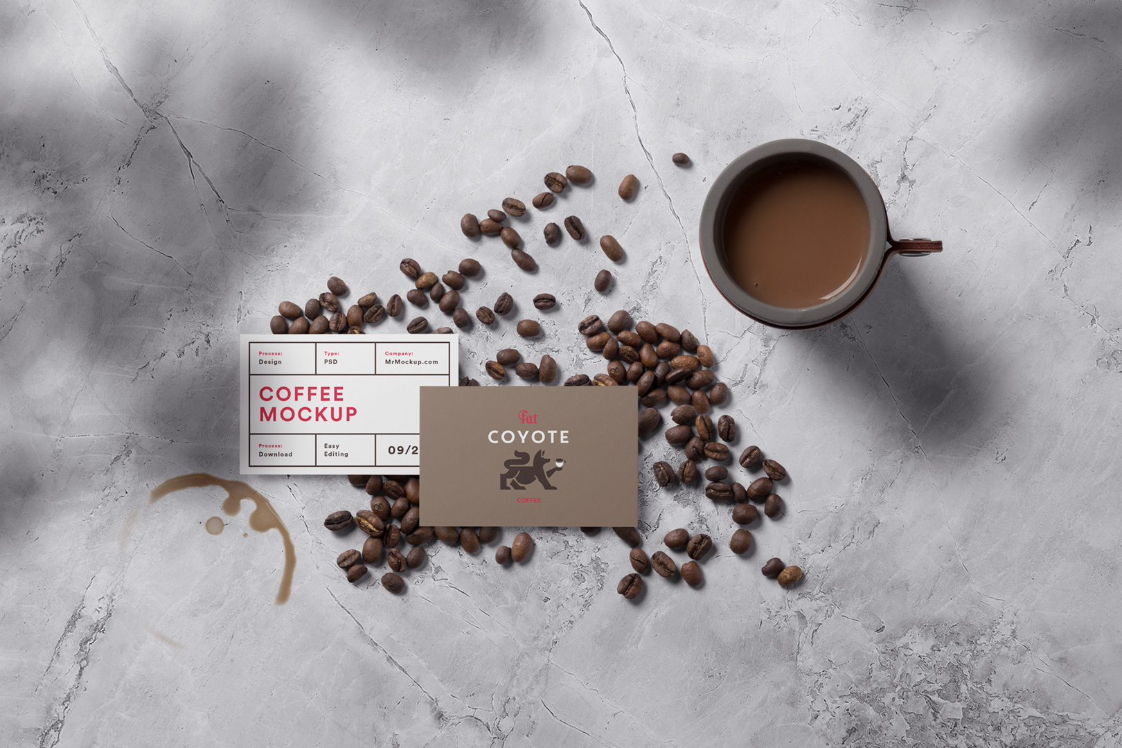 Coffee Mockup Premade Scene