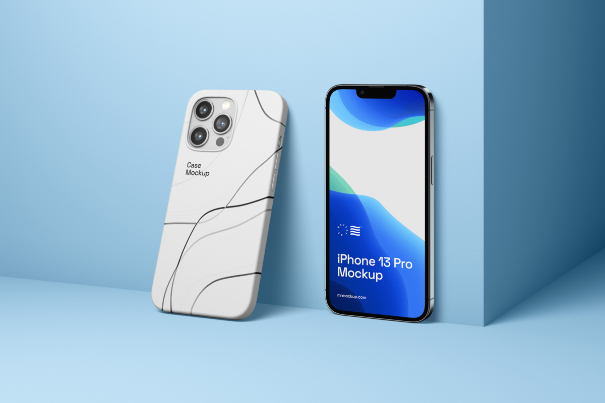 Two iPhone 13 Pro Mockups 03 IP13PM