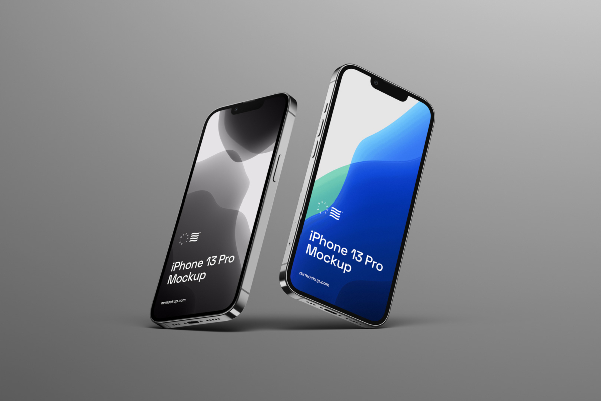 Two iPhone 13 Pro Mockups 05 IP13PM