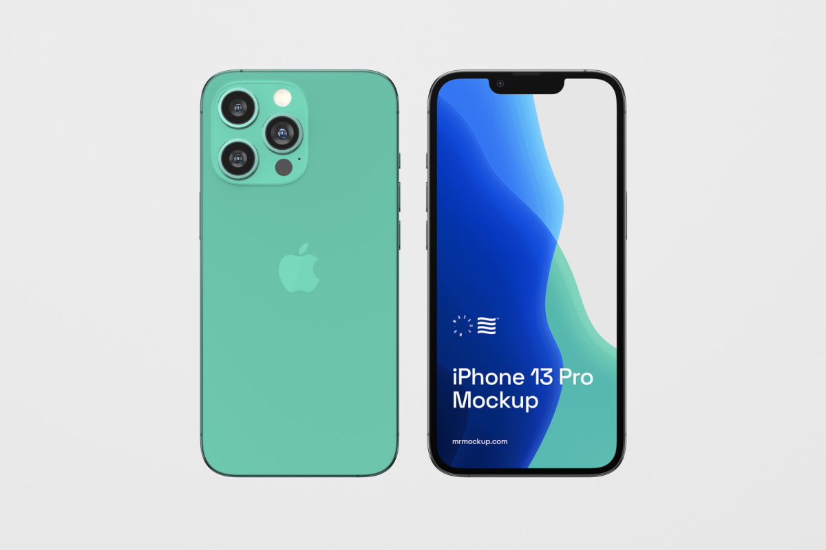 Two iPhone 13 Pro Mockups 07 IP13PM