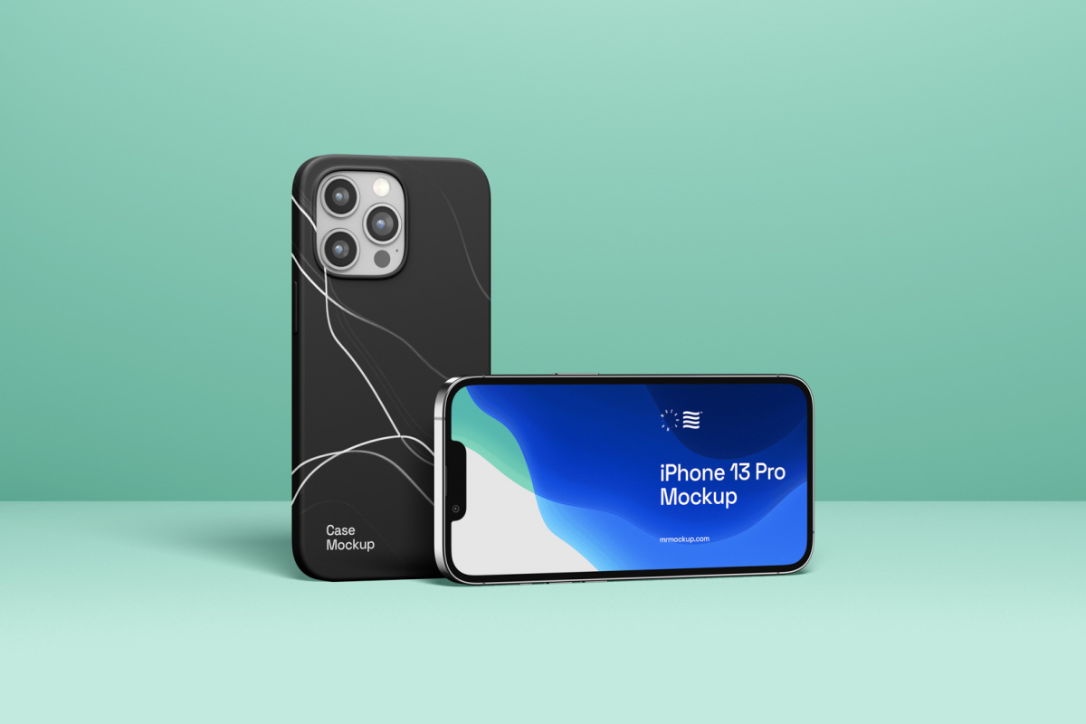 Two iPhone 13 Pro Mockups 08 IP13PM
