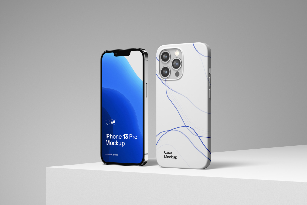 Two iPhone 13 Pro Mockups 13 IP13PM