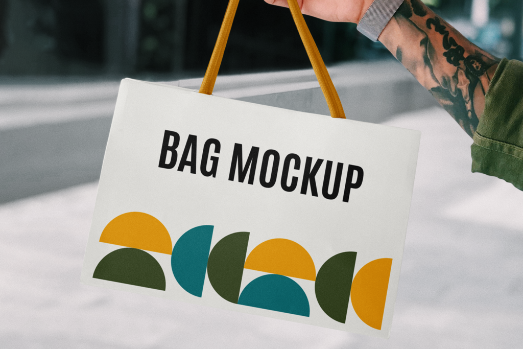 Small Shopping Bag Mockup — Mr.Mockup