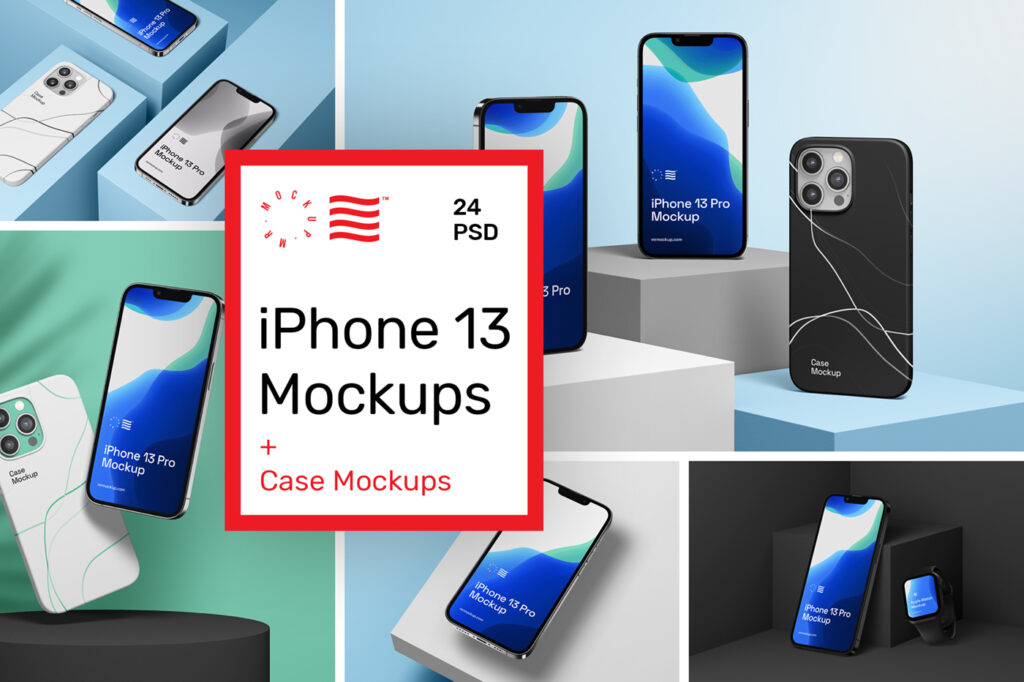 iPhone-Mockups-W-00 iPhone 13 Pro Mockups