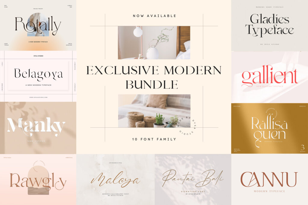 Exclusive Modern Font Bundle Font SVG Modern Font Dfx 