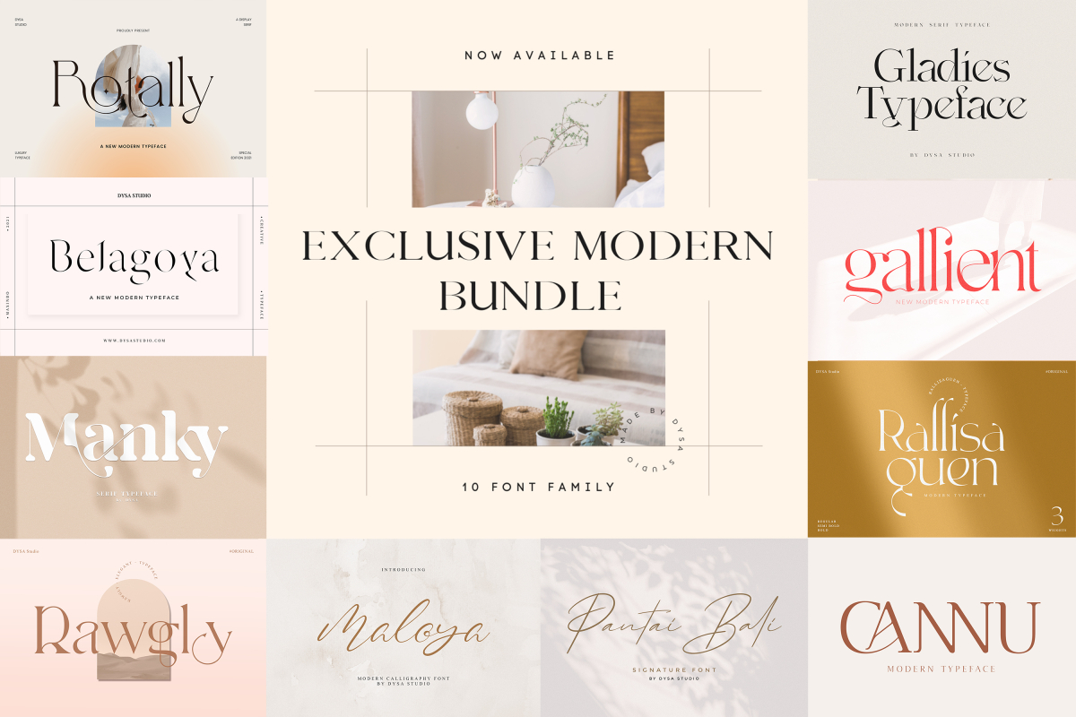 Exclusive Modern Font Bundle