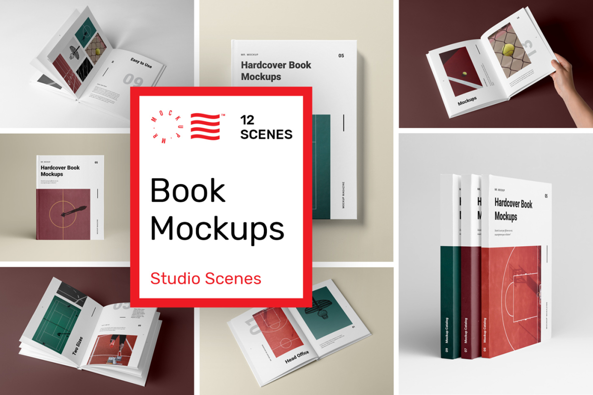 Hardcover Book Mockups