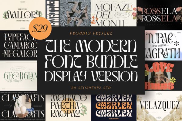 The Modern Display Font Bundle