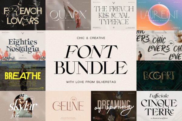 01 chic and creative font bundle volume 2