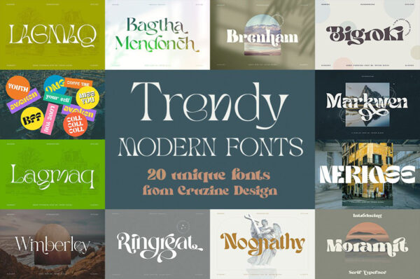 trendy modern fonts 2 cover