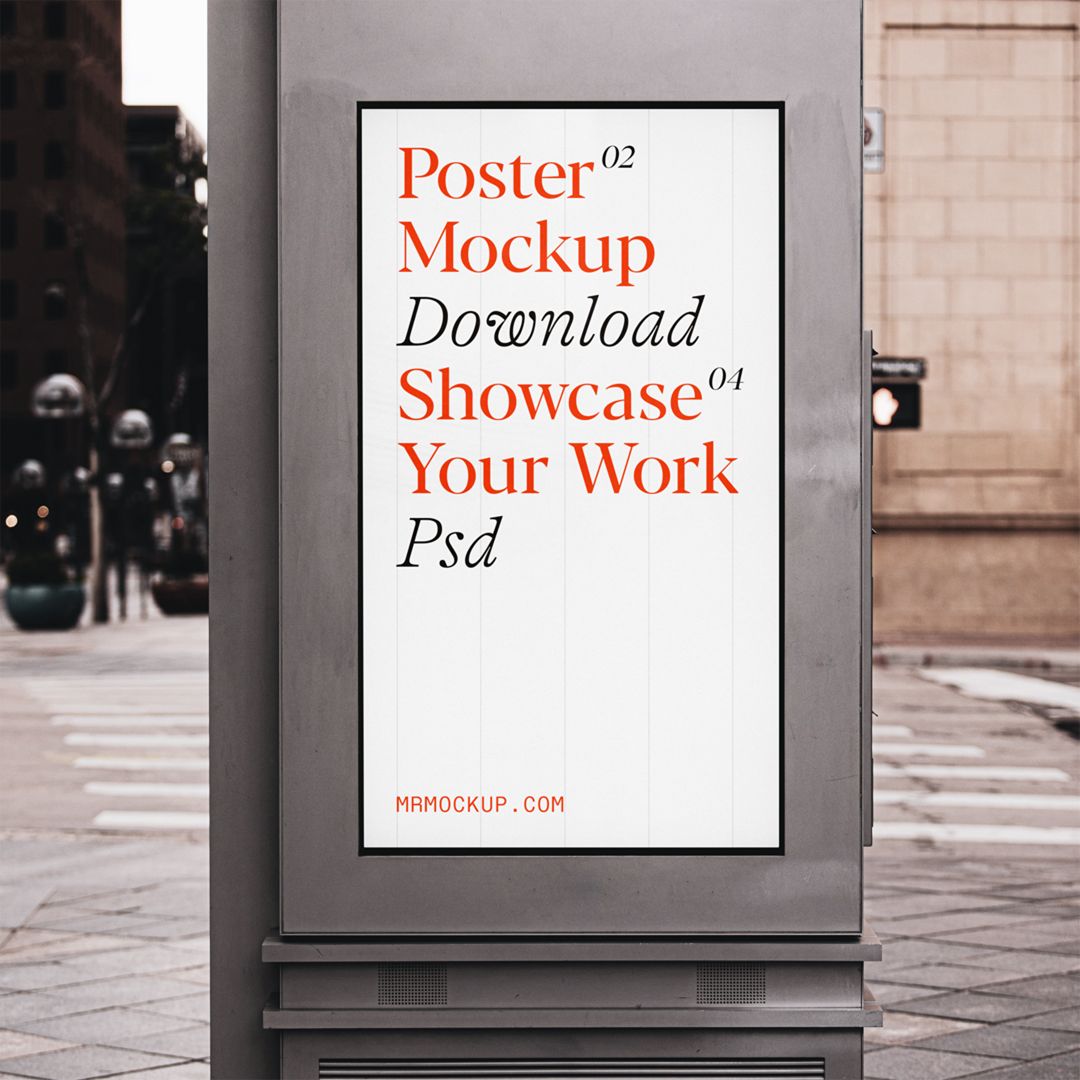 Poster on Street Mockup — Mr.Mockup