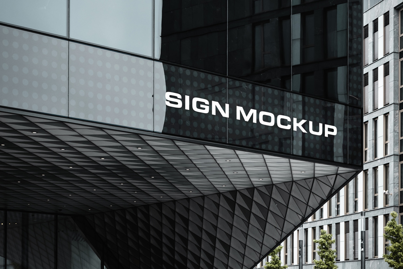 Building Sign Mockup — MrMockup | Graphic Design Freebies