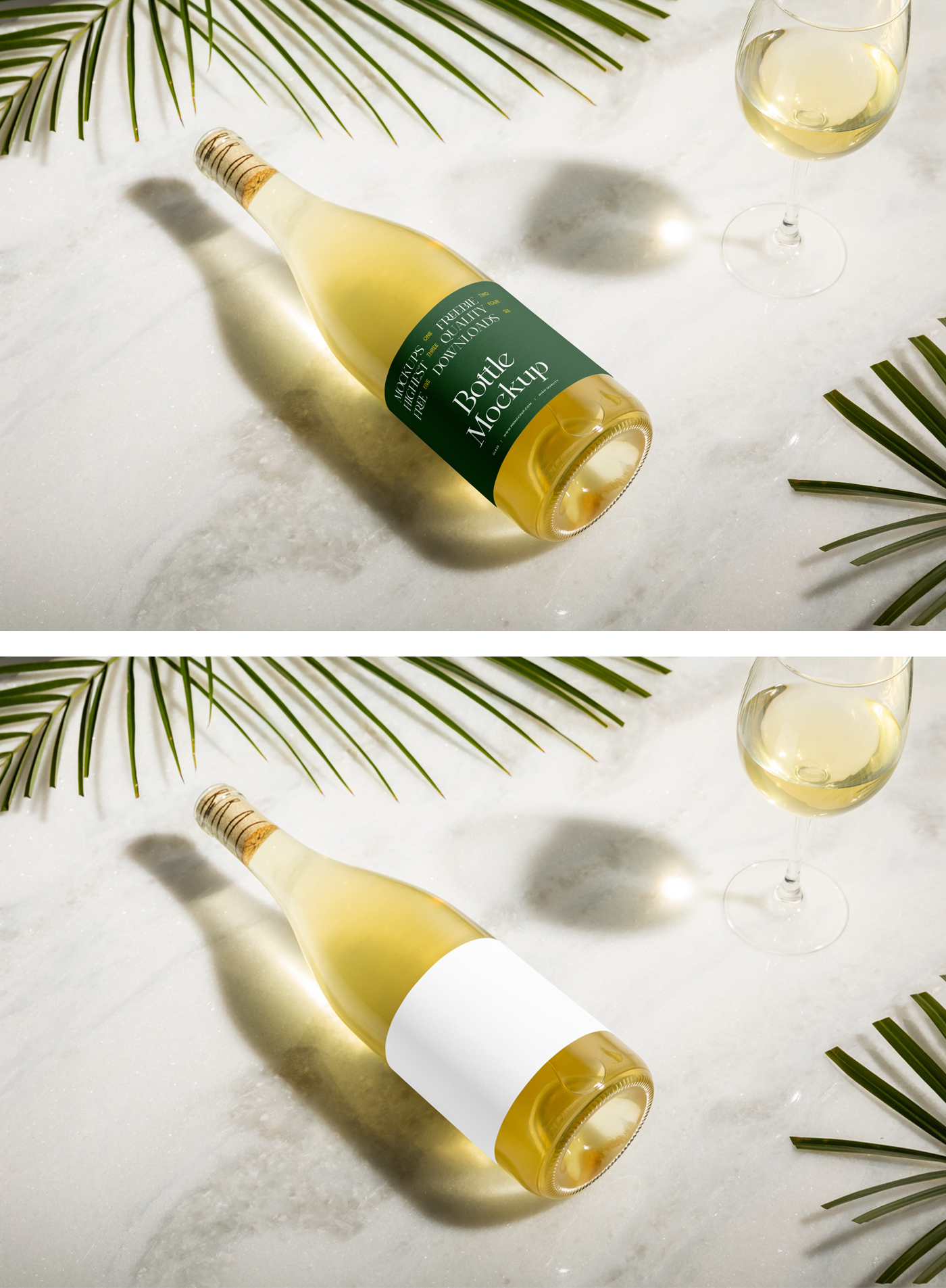 Champagne Bottle PSD Mockup — Mr.Mockup