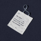 Canvas bag with typography project from outdoor branding mockups.
