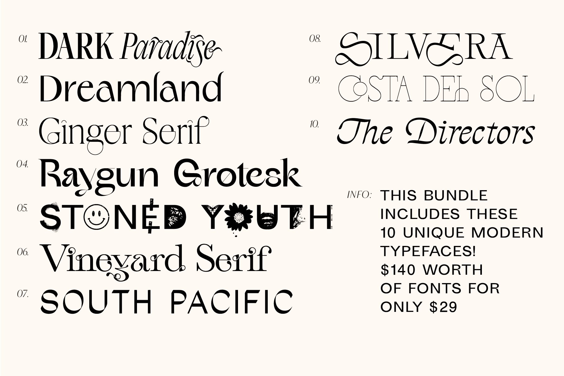 The Modern Font Bundle Vol.5 — Mr.Mockup