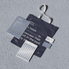 Canvas bag with notebook, business cards and card scene from outdoor branding mockups.