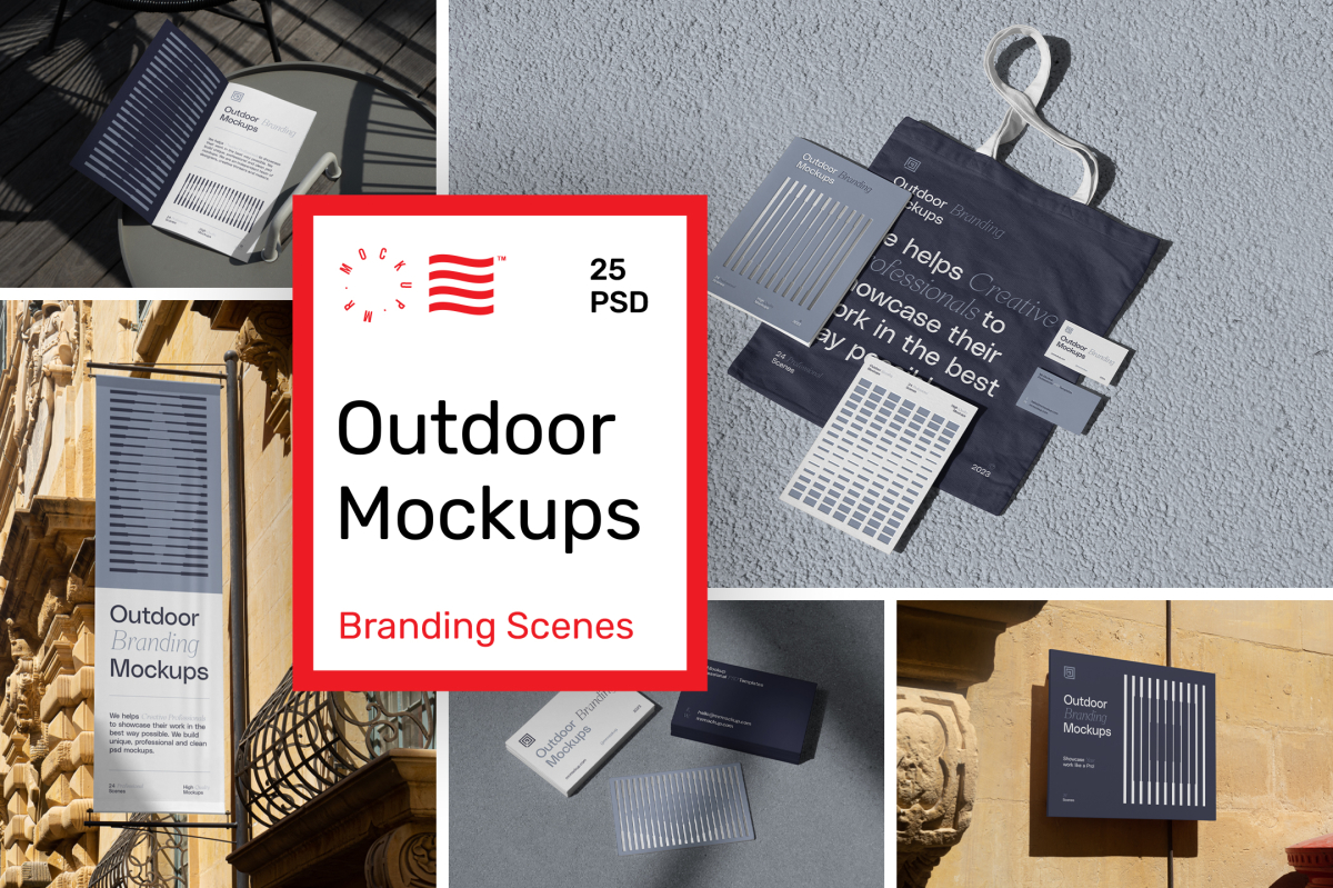 Outdoor branding mockups