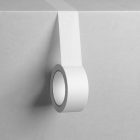 Seen from front unrolled adhesive White Tape Branding Mockup on white box.