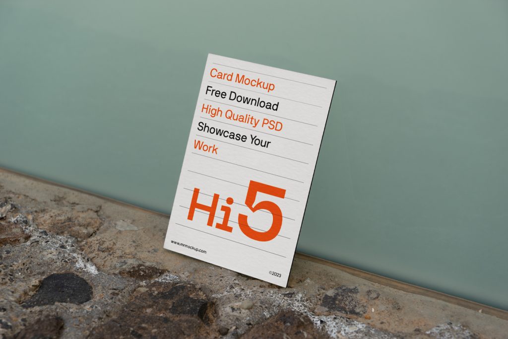 Free Card Based on Wall Mockup — Mr.Mockup