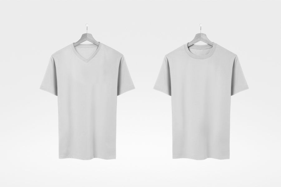 Free Double T-Shirt's Mockup — Mr.Mockup