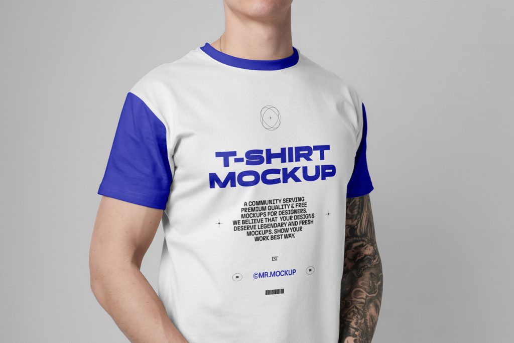 Free Front T-Shirt Mockup — Mr.Mockup