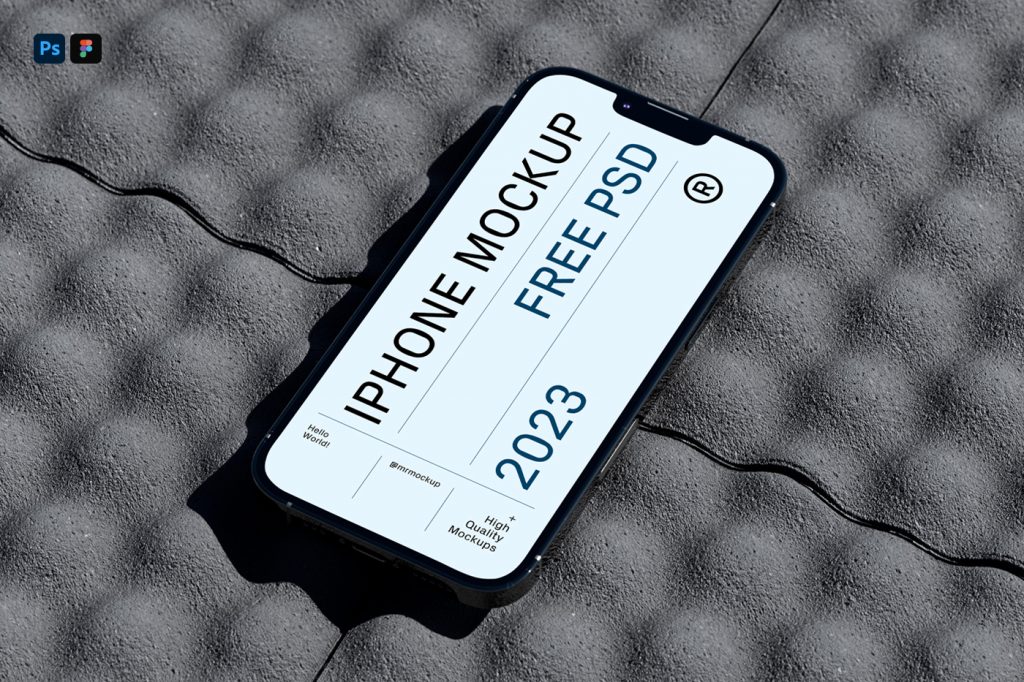 iPhone Pro Mockup laying on the roof tiles.