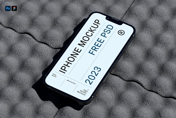 iPhone Pro Mockup laying on the roof tiles.