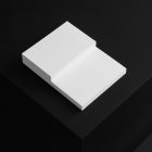 Blank Business Cards Branding Mockups Kit seen from above and located on the black wooden stairs.