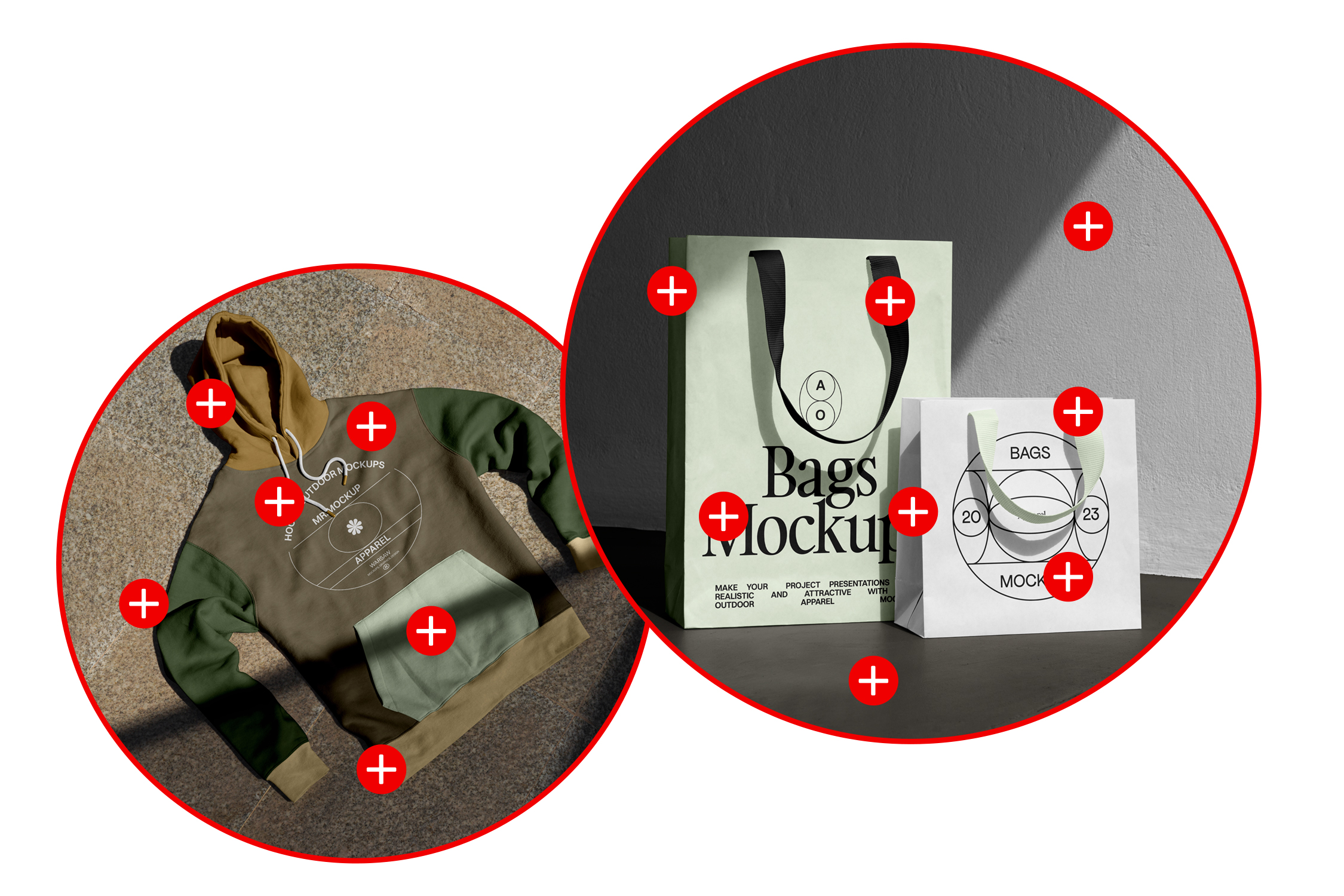 Feature from Outdoor Apparel Mockups showing how highly customizable is our new product.