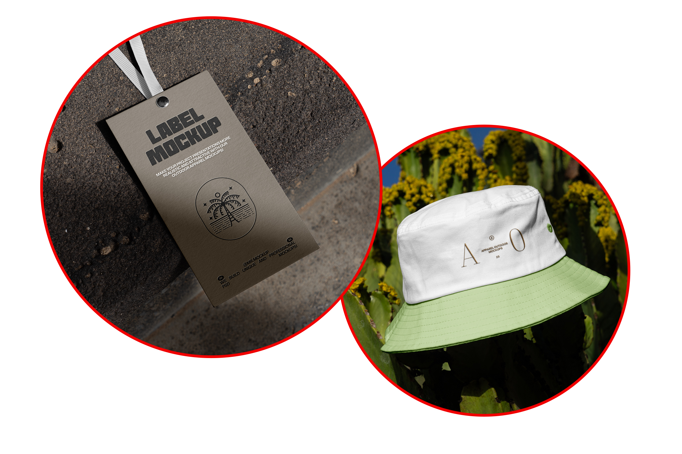 Feature from Outdoor Apparel Mockups Vol.2 showing special effects like deboss and embroidery form new product.
