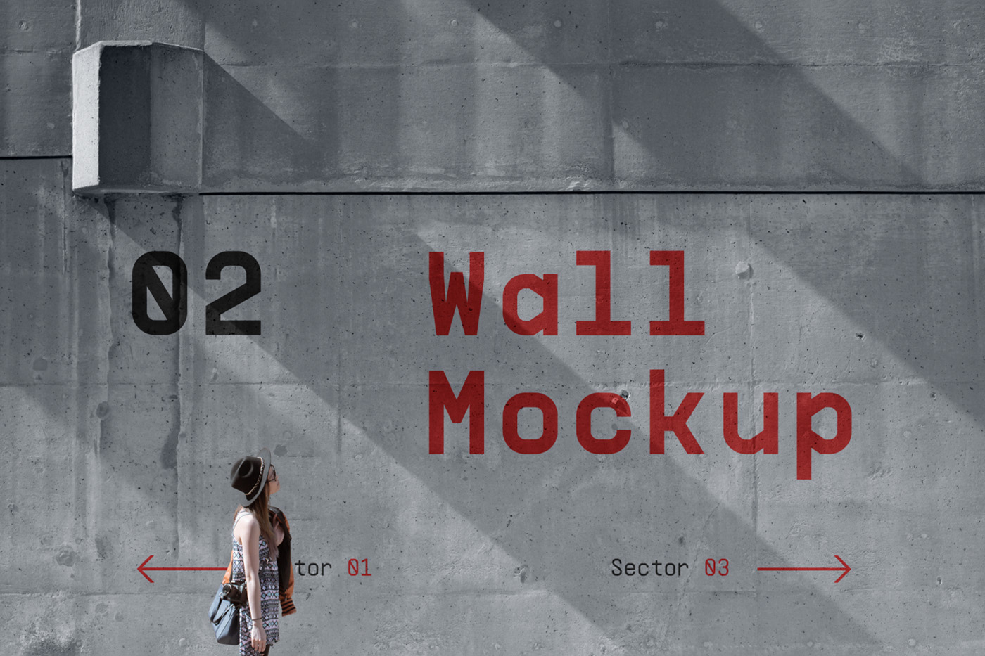 Free Concrete Wall Mockup — Mr.Mockup