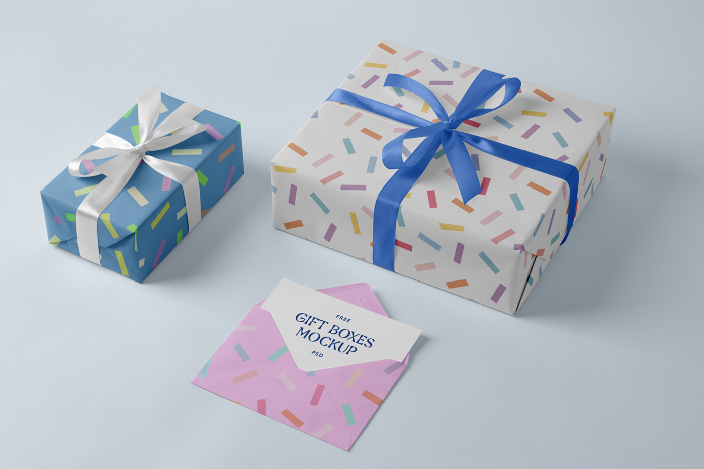 Free Gift Box PSD Mockup — Mr.Mockup