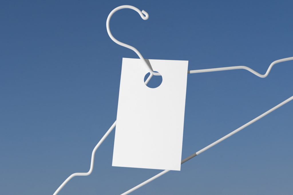Hanger with tag form outdoor apparel mockups vol.2.