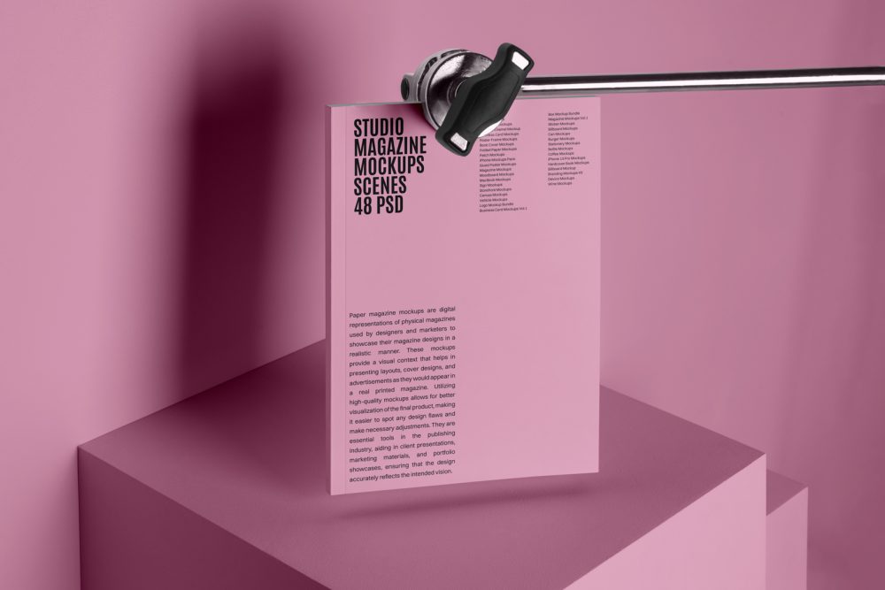 A4 Cover Magazine Mockup 04 SMM