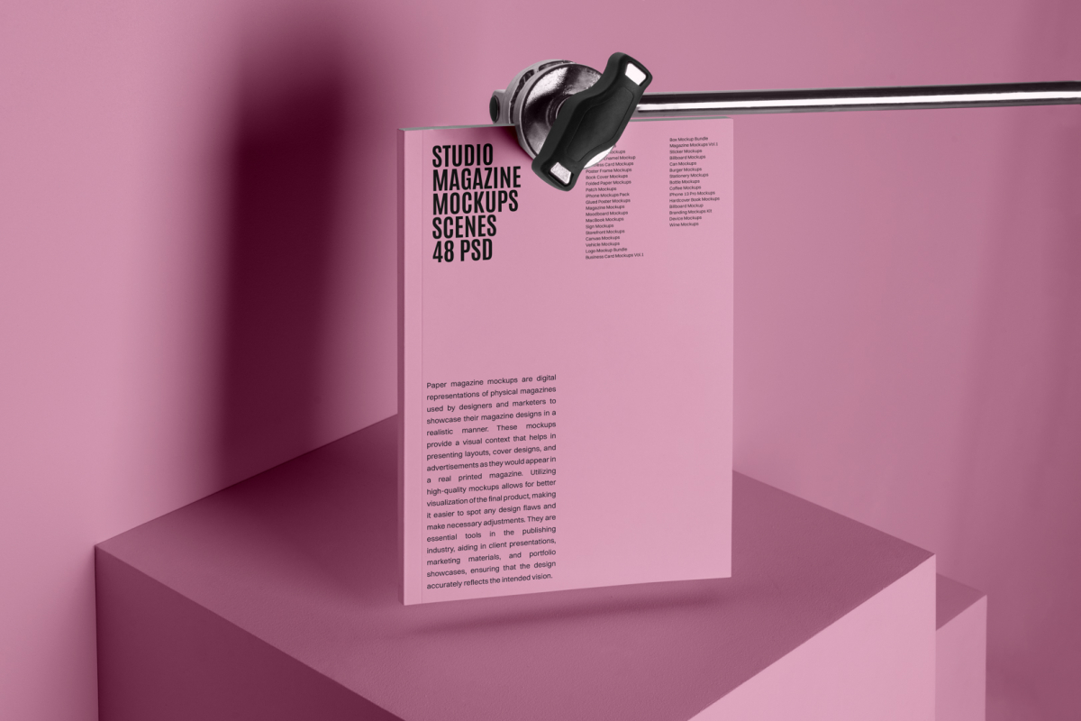 A4 Cover Magazine Mockup 04 SMM