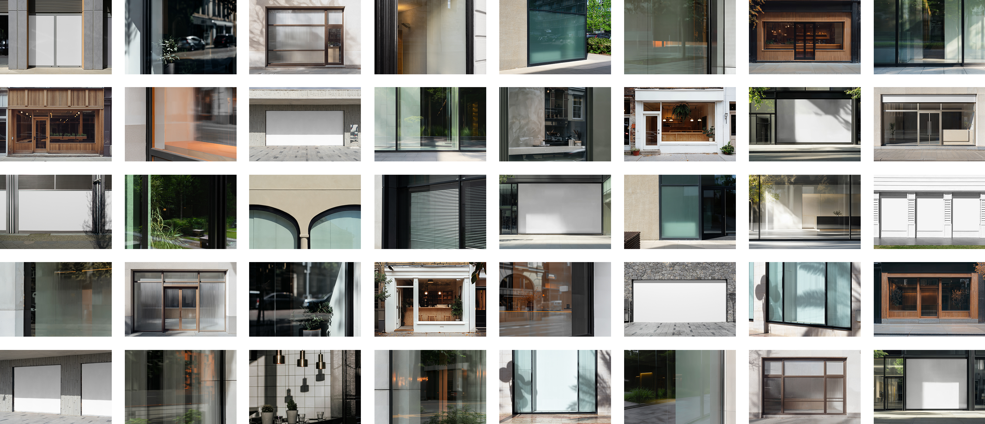 Compilation of all scenes from storefront mockups.