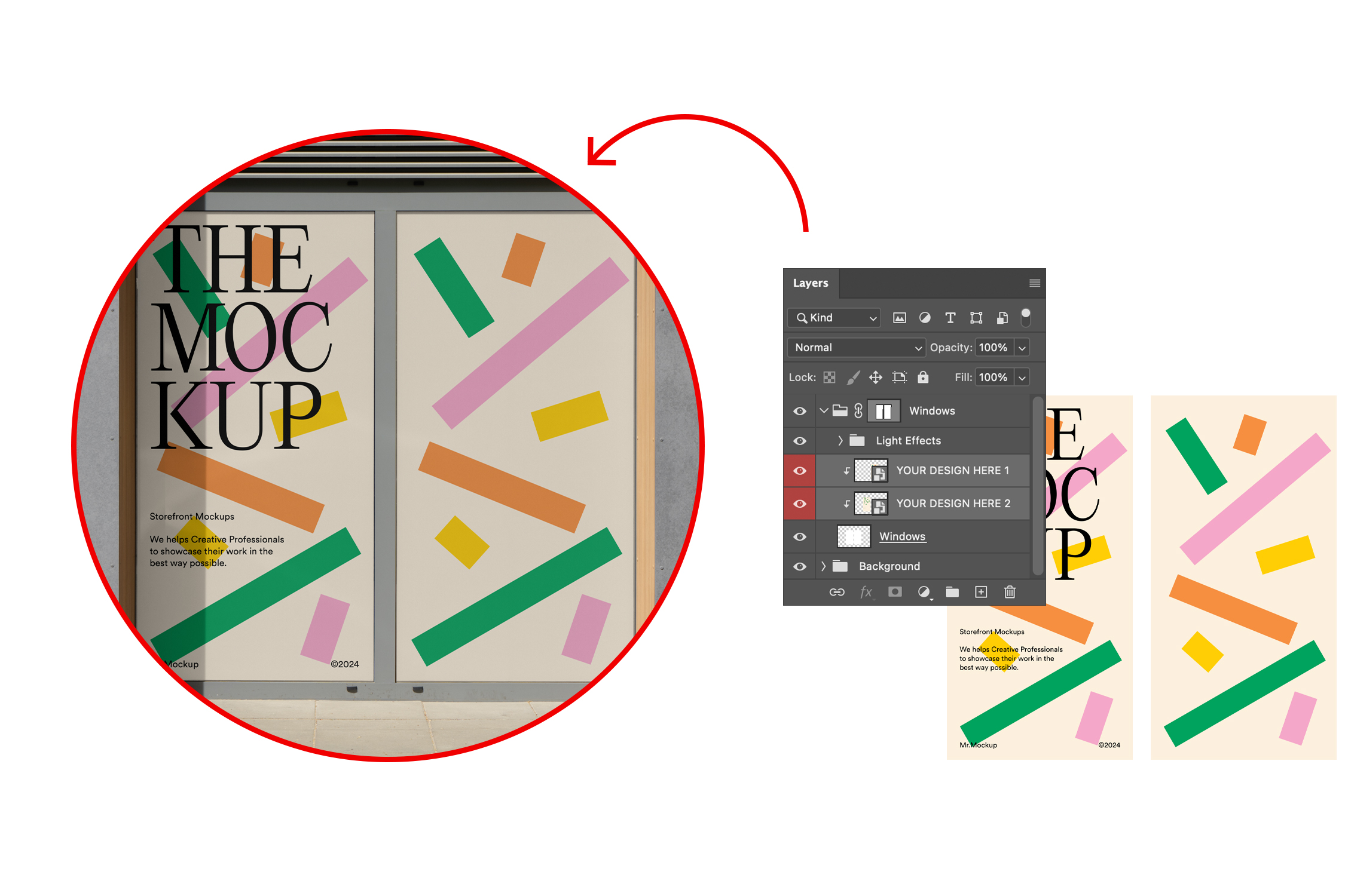 Feature from storefront mockups showing how easy it is to use the new product.