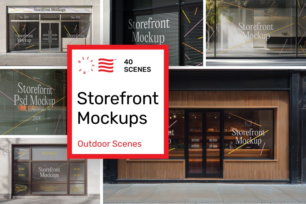 Storefront-Mockups-W-00 Product cover image from storefront mockups showing six scenes from the product.