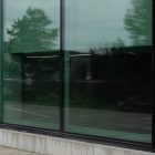 Front view, Transparent Window Mockups. The windows are built into the building. Scene from our Museum Mockups product.
